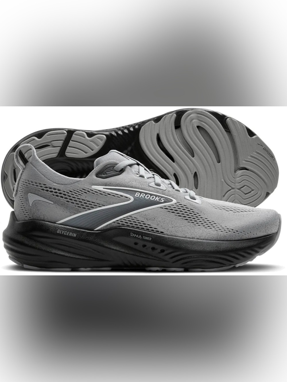Brooks  Glycerin 22 Men’s Gray and Black Glycermin Running Shoes